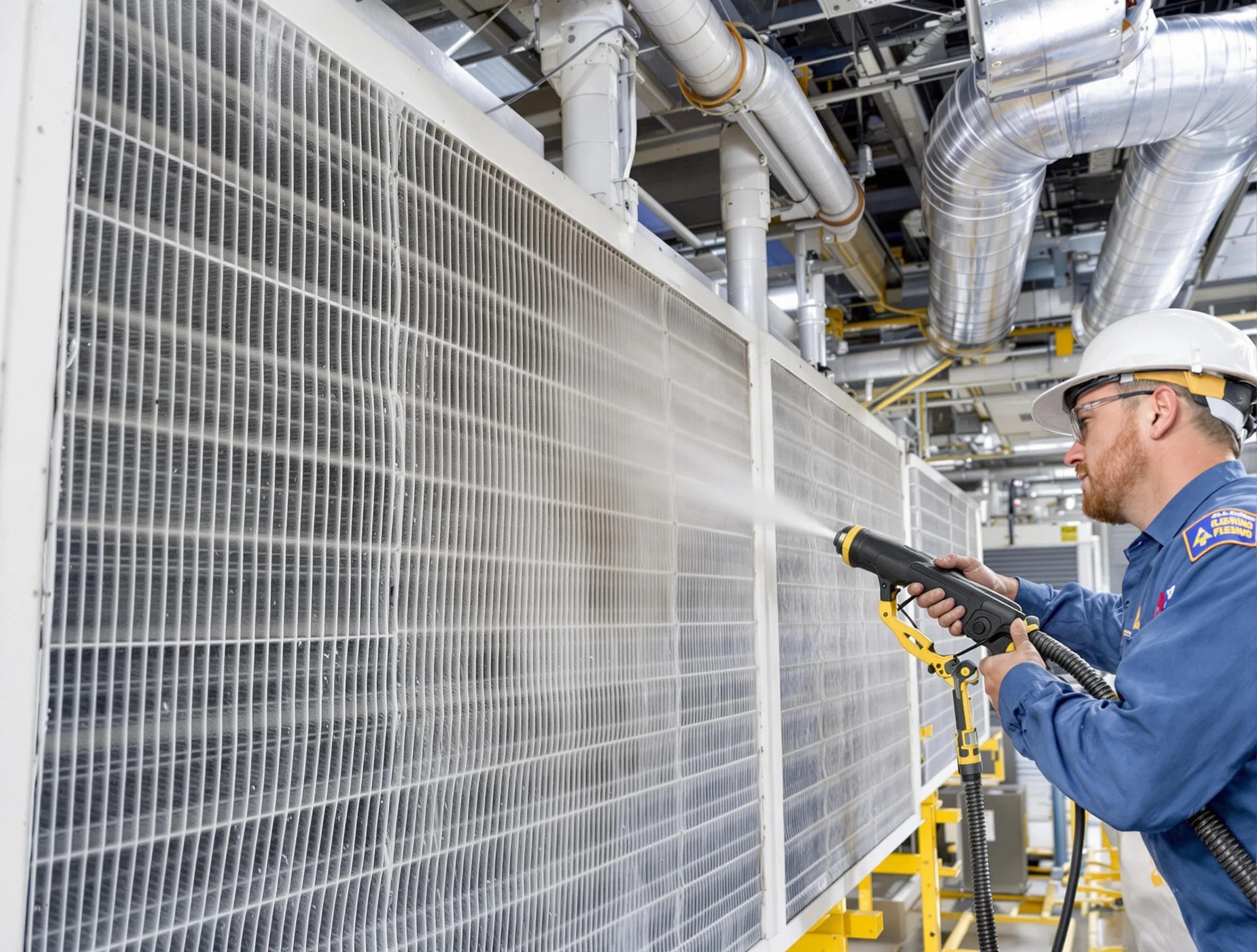 Professional commercial coil cleaning by Monessen Air Duct Cleaning in Monessen