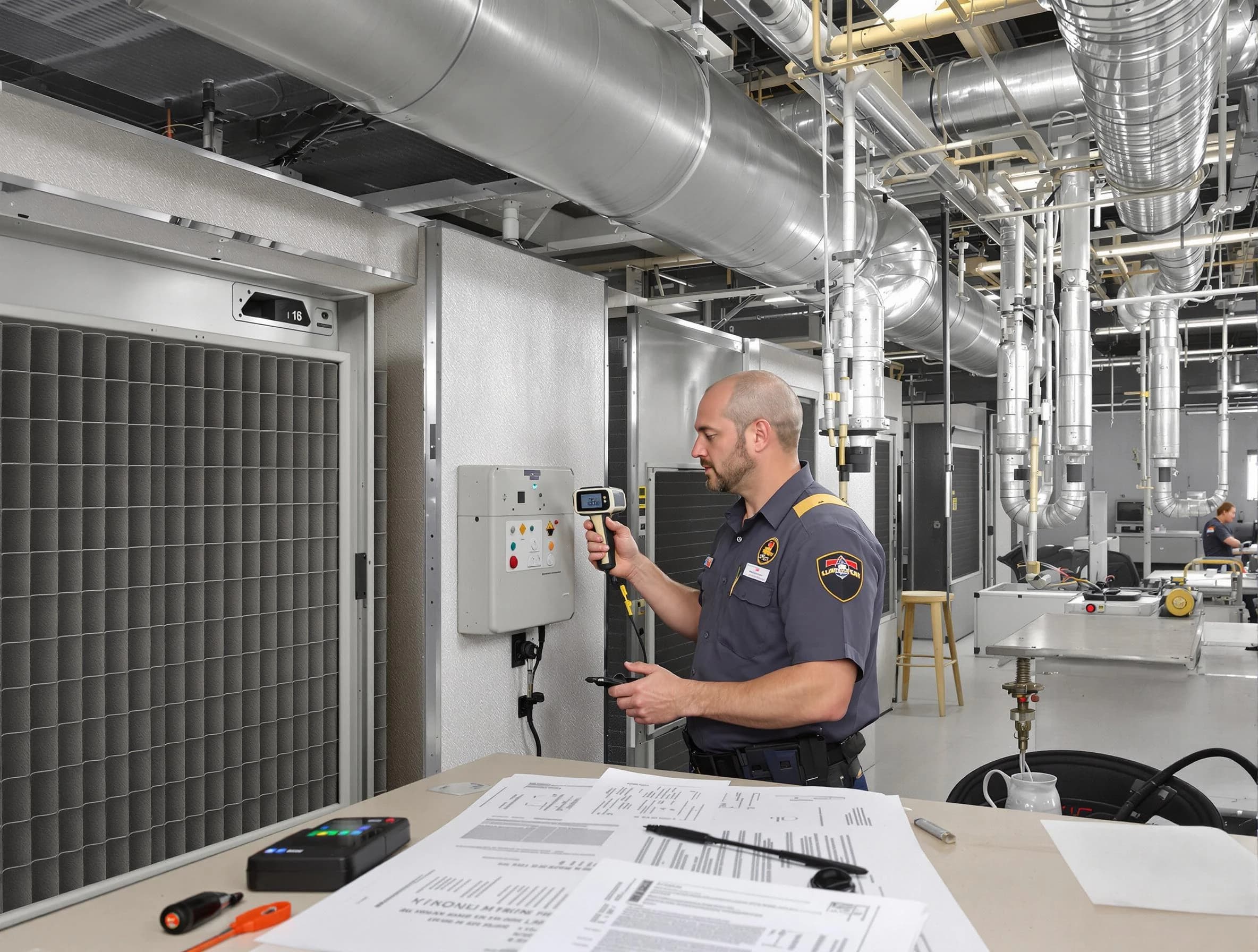 Professional filter system inspection by Monessen Air Duct Cleaning in Monessen