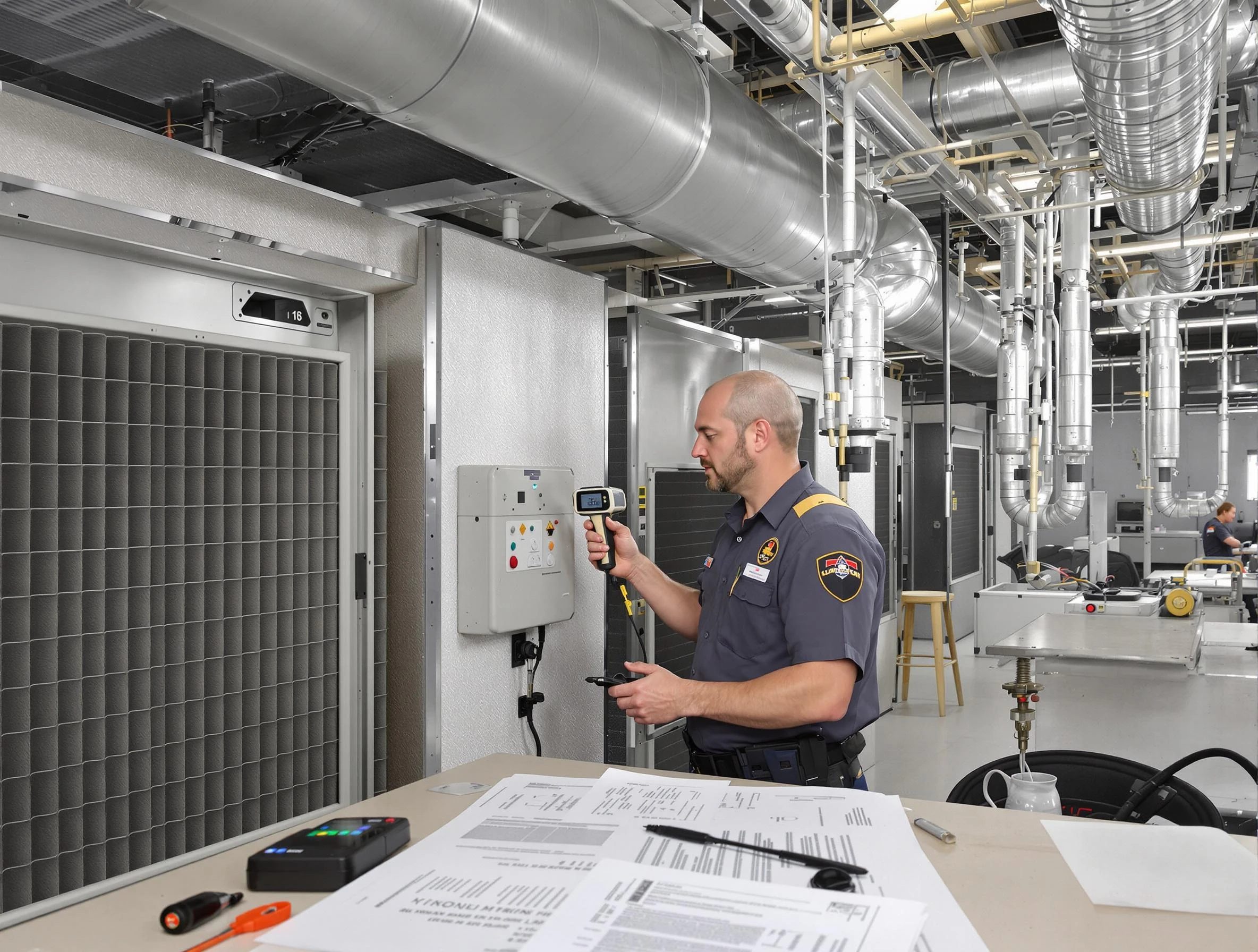 Professional filter system inspection by Monessen Air Duct Cleaning in Monessen